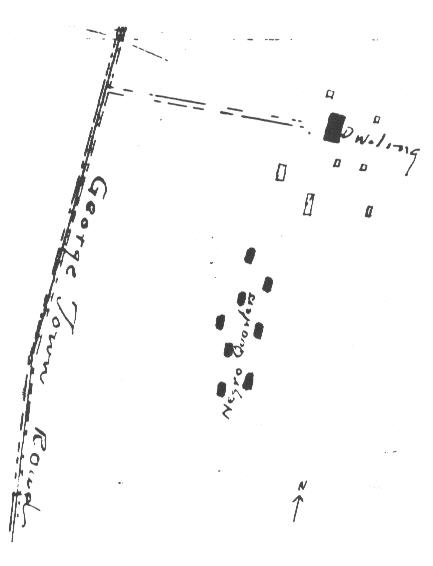 Map showing original location of houses