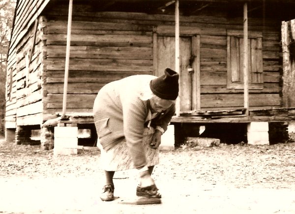 Ms.
              Catherine cleaning iron