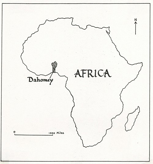 Map of
              AFrica showing Dahomey highlighted