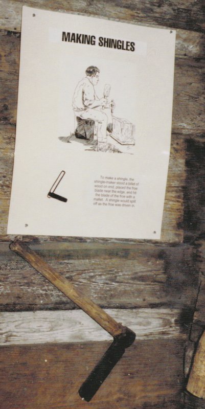 Poster showing shingle making