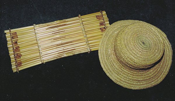 African hat and musical
              instrument